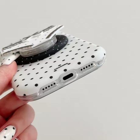 K23165 ギンガムリボンポップグリップケース
