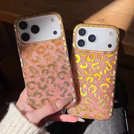 S75316 グリッターレオパード iPhoneケース
