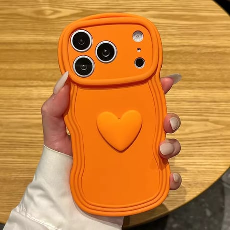 S75311 ぷっくりハート うねうねiPhoneケース