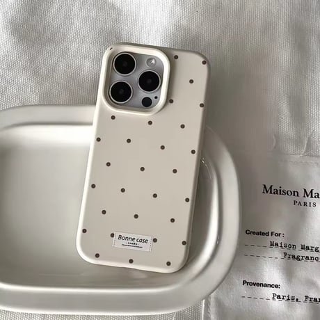 S74721 くすみドットのシンプルケース