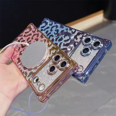 S75054 Glitter Leopard MagSafe対応ケース