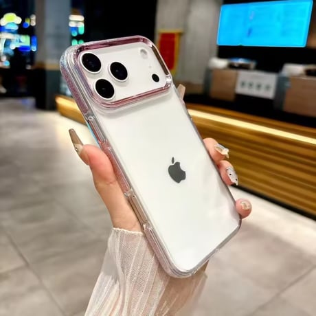 L62466 カラーフレーム クリアiPhoneケース