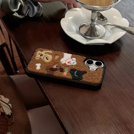 S74945 もこもこドッグ iPhoneケース