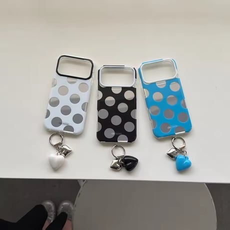 S75640 ハートチャームドット iPhoneケース