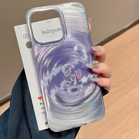 S74572 オーロラマーブルiPhoneケース