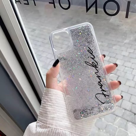 S72964  Name Glitter Flow iPhoneケース