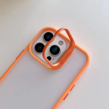 K23153 カメラスタンド付き パステルフレームiPhoneケース