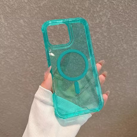 L62329 グリッタークリア MagSafe対応 iPhoneケース