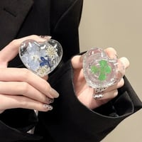 P0326 押し花ハートのグリップスタンド