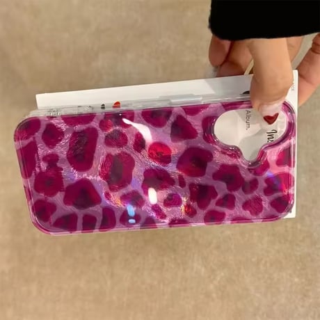 S75192 ピンクレオパード iPhoneケース