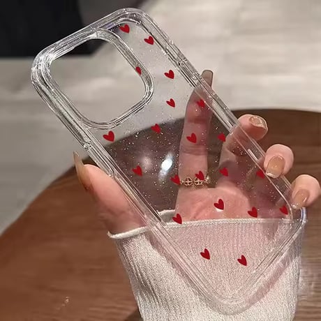 S75264 きらめきハートクリアiPhoneケース