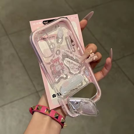 K23154 ぷっくりガーリー スタンドiPhoneケース