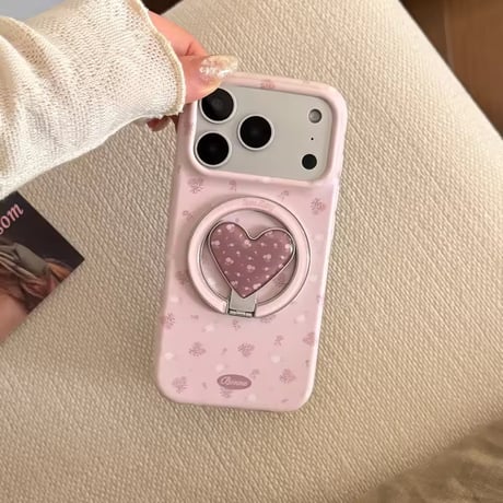 K23164 ハートフラワー MagSafeソケット付きiPhoneケース