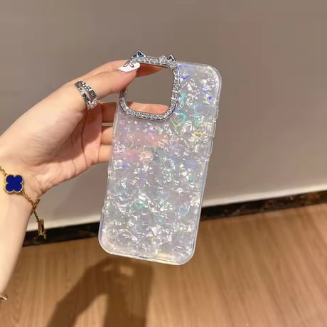 S75088 きらめきホログラムハート iPhoneケース