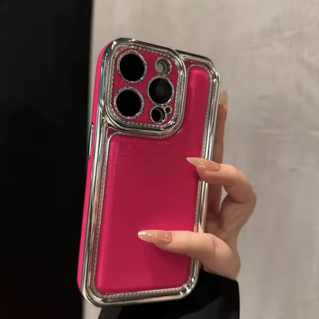S74153 レザールック メタルフレーム iPhoneケース