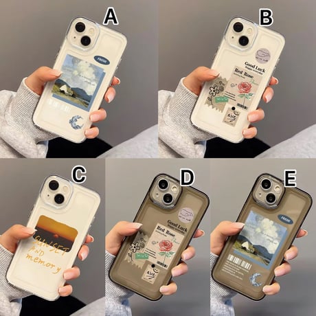 S75548 ナチュラルコラージュiPhoneケース