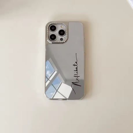 K23016 ネームロゴミラーiPhoneケース