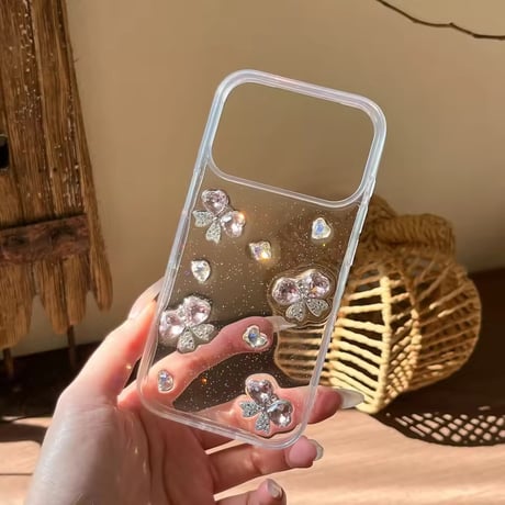 L62448 リボンビジュークリアiPhoneケース