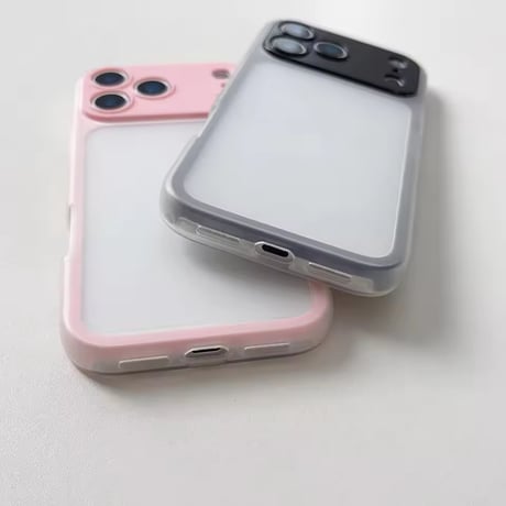L62426 カラーフレームマットクリアiPhoneケース