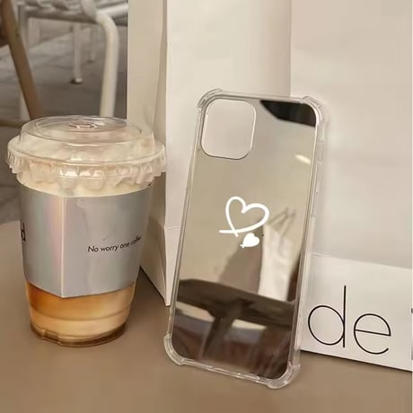 K22822 ハートミラーiPhoneケース