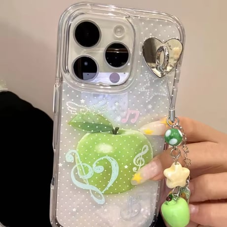 L62263  メロディアップルチャーム付きiPhoneケース