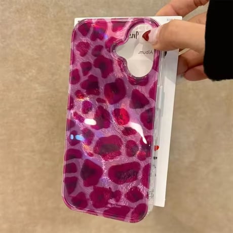 S75192 ピンクレオパード iPhoneケース