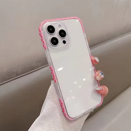 L62369 チェッカーボーダー クリアカラー iPhoneケース