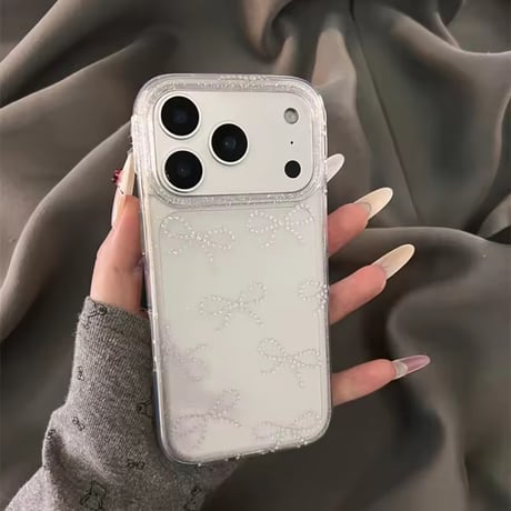 L62375 きらきらプリントストーン柄 iPhoneケース