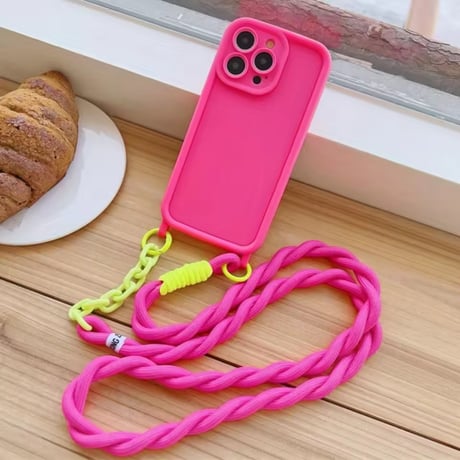 K22912 ネオンカラーショルダー iPhoneケース