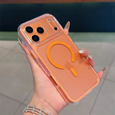 L62402 カラーマグリングクリアiPhoneケース