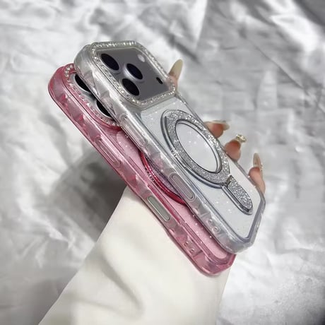 K23125 ジュエルリングスタンド グリッターiPhoneケース