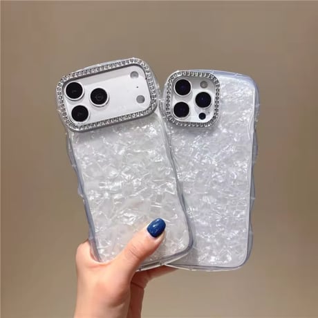 S75699 シェルストーンクリアiPhoneケース