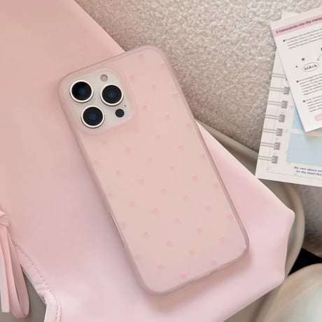 S74752 ピュアハートドットiPhoneケース