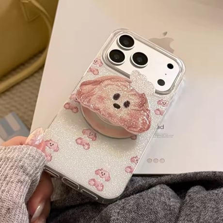 K23132 きらめきパピー MagSafeグリップ付きiPhoneケース