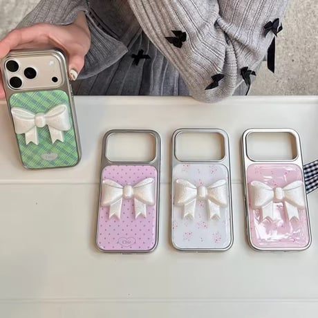 S75212 クラシカルリボン ガーリーiPhoneケース