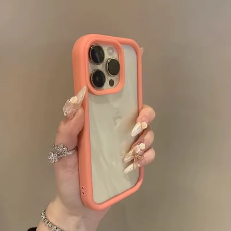 L62349 カラーフレームクリア iPhoneケース
