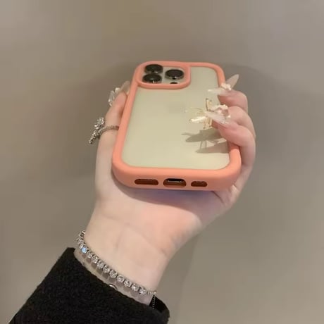L62349 カラーフレームクリア iPhoneケース