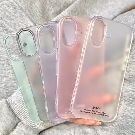 L62479 ミルキーカラー マット iPhoneケース