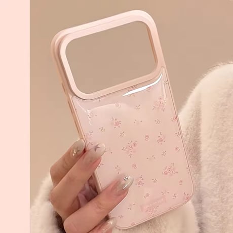 S75202 ピンク小花柄 iPhoneケース