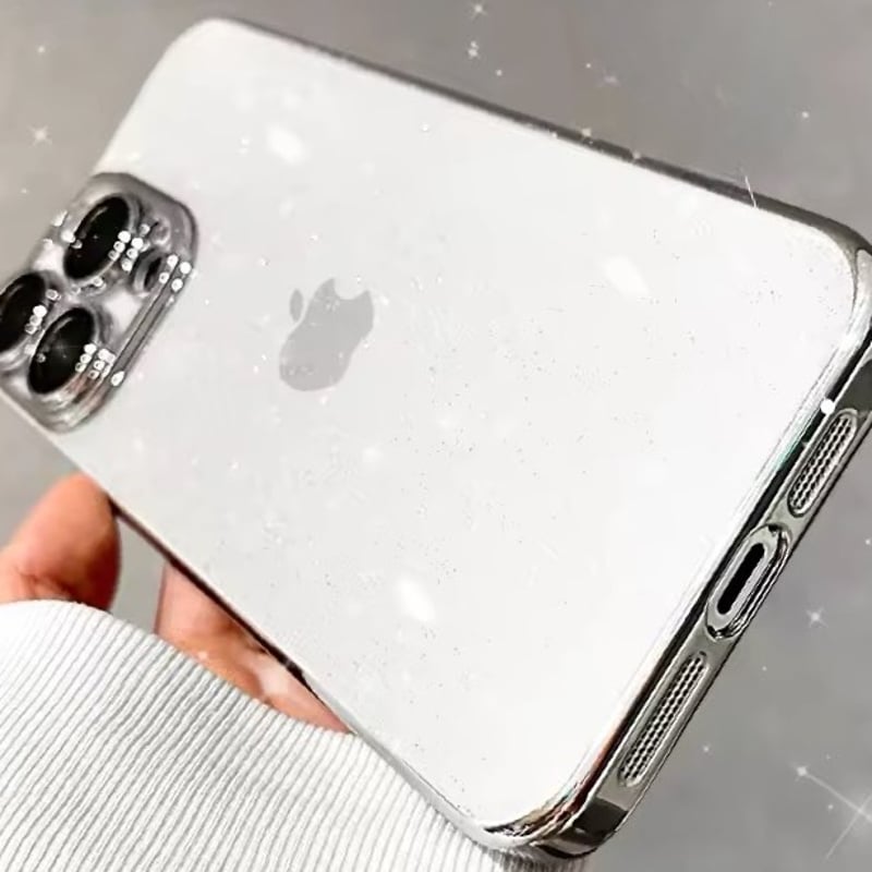 L61268 Powder Glitter Metal Frame iPhone Case |