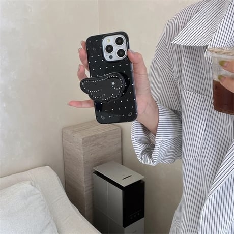 K22759 夜空のウィングスタンド付きiPhoneケース