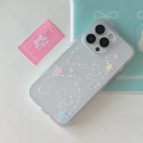 L62186 きらめく星とイルカのiPhoneケース