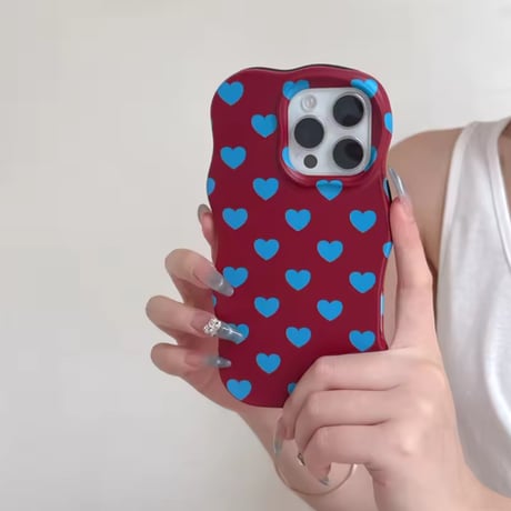 S74890 ポップカラーハートフルiPhoneケース