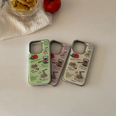 S75432 トマトレシピイラスト iPhoneケース