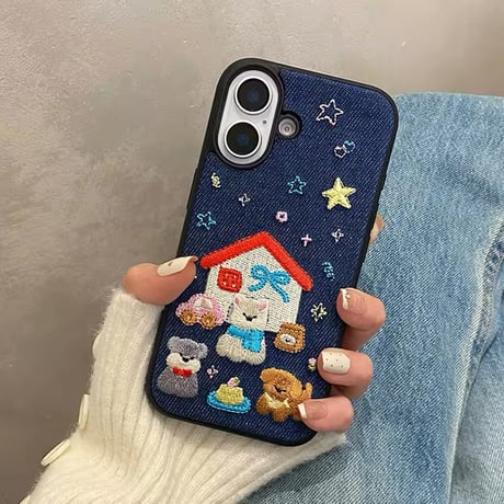 S74564 お星さまと動物たちのiPhoneケース