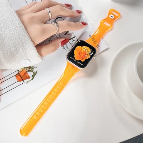 N00113 ポップカラー クリアApple Watchベルト