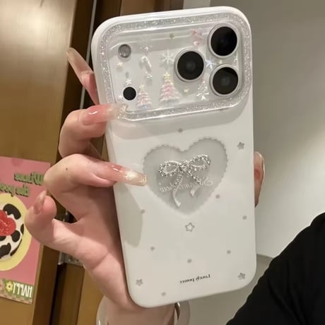 K22948 ハートリボン きらめきiPhoneケース