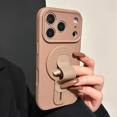 K23074 MagSafeグリップ付きシリコンiPhoneケース