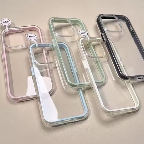 【即納商品】L62419 パステルフレームクリアiPhoneケース
