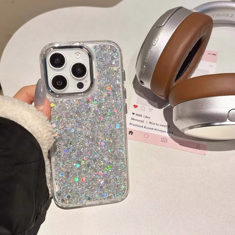 S74623 きらめきグリッターのiPhoneケース
